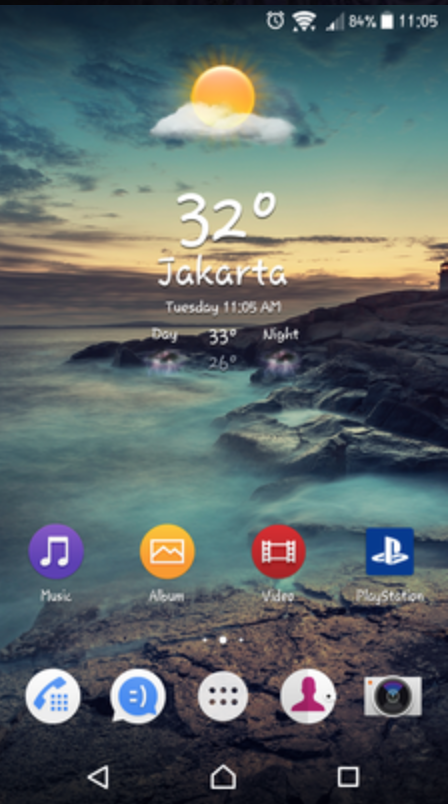 Install Sony stock weather widget App