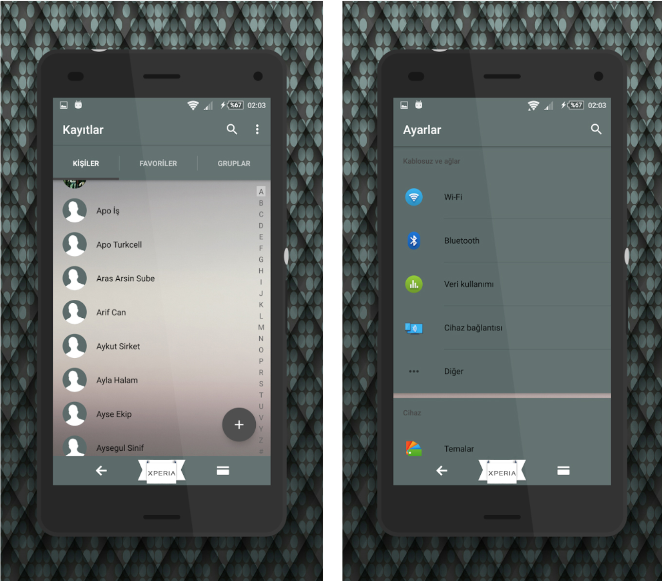 Xperia Colored UI Theme