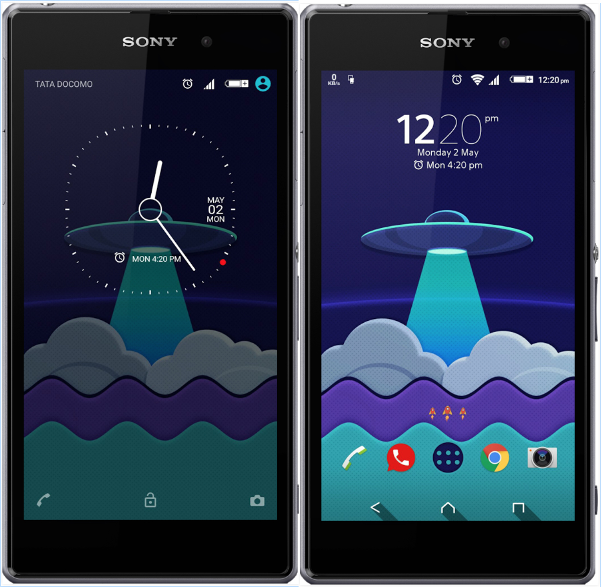 Xperia Materia SpaceShip Theme