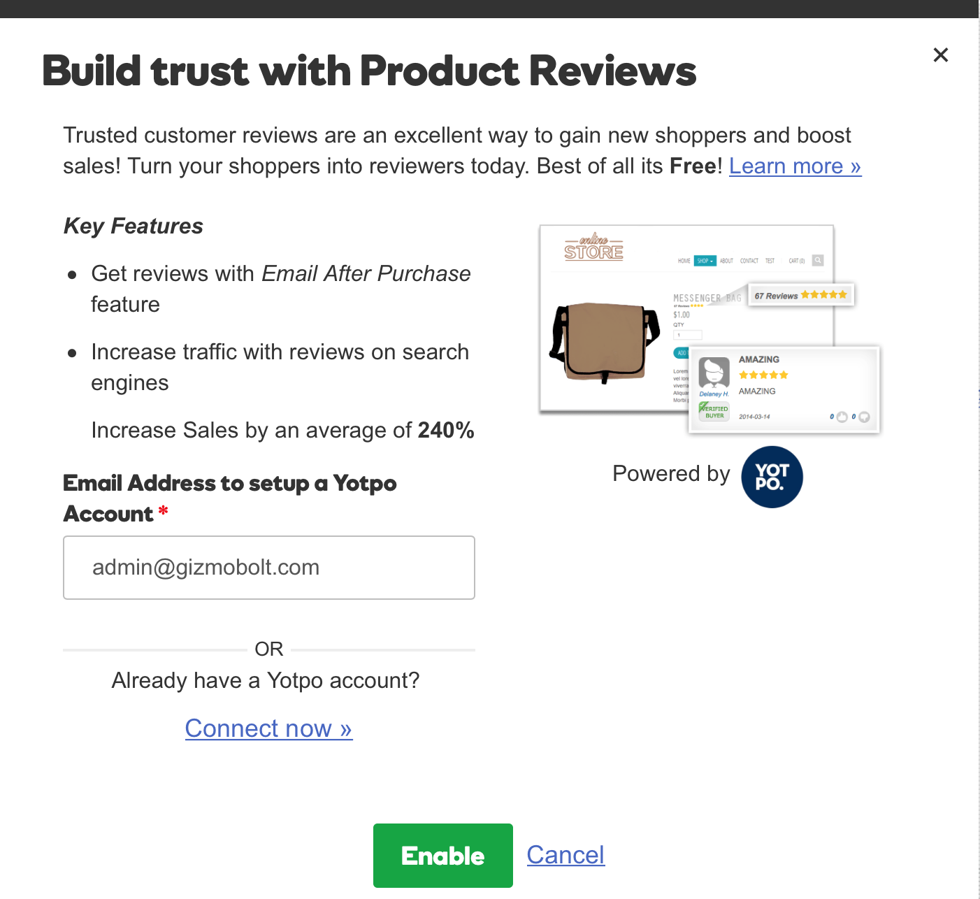 GoDaddy Online Store Product Reviews