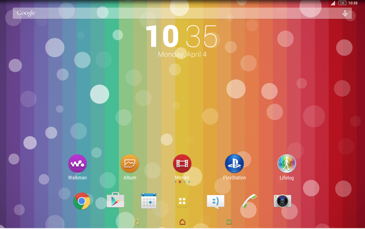 Xperia Rainbow Bubbles Theme