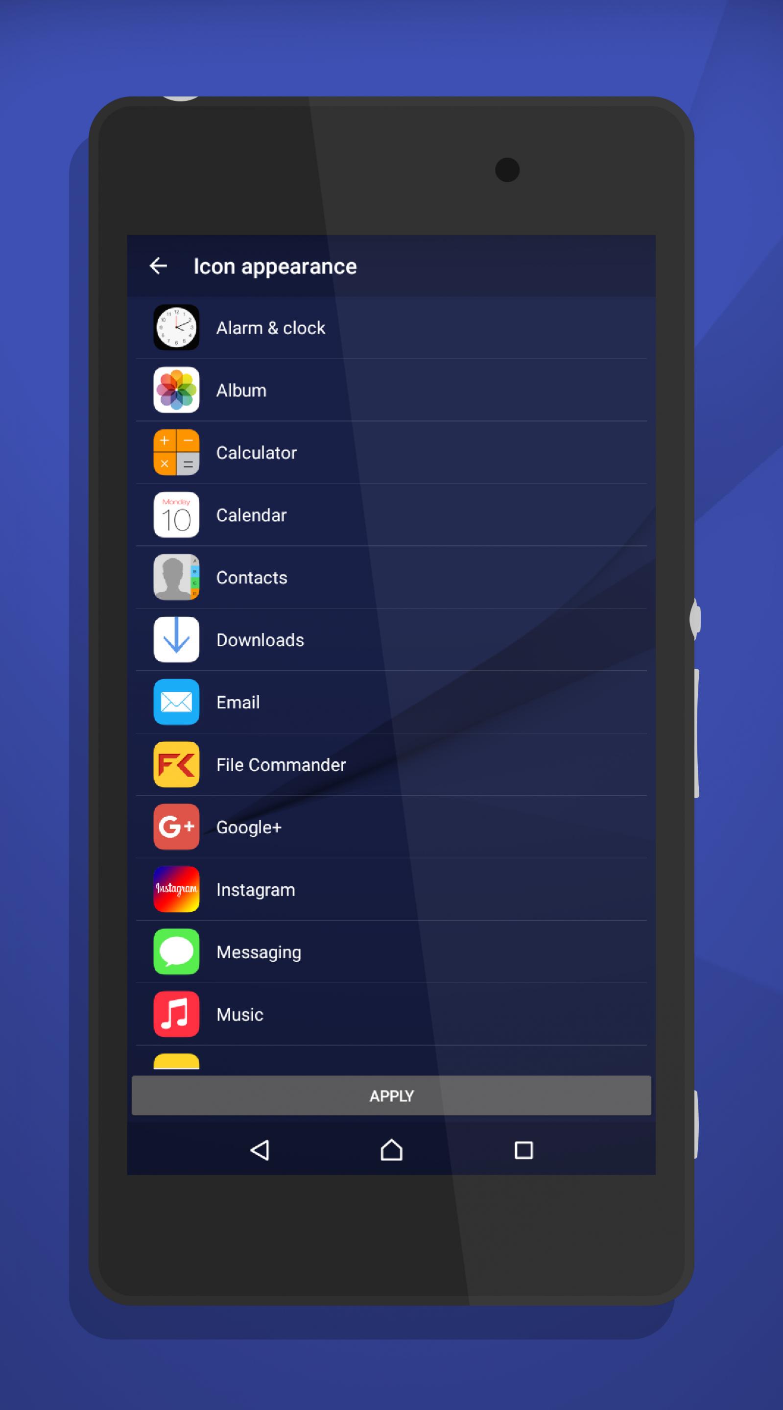 iOS Style Icon Pack for Sony Xperia