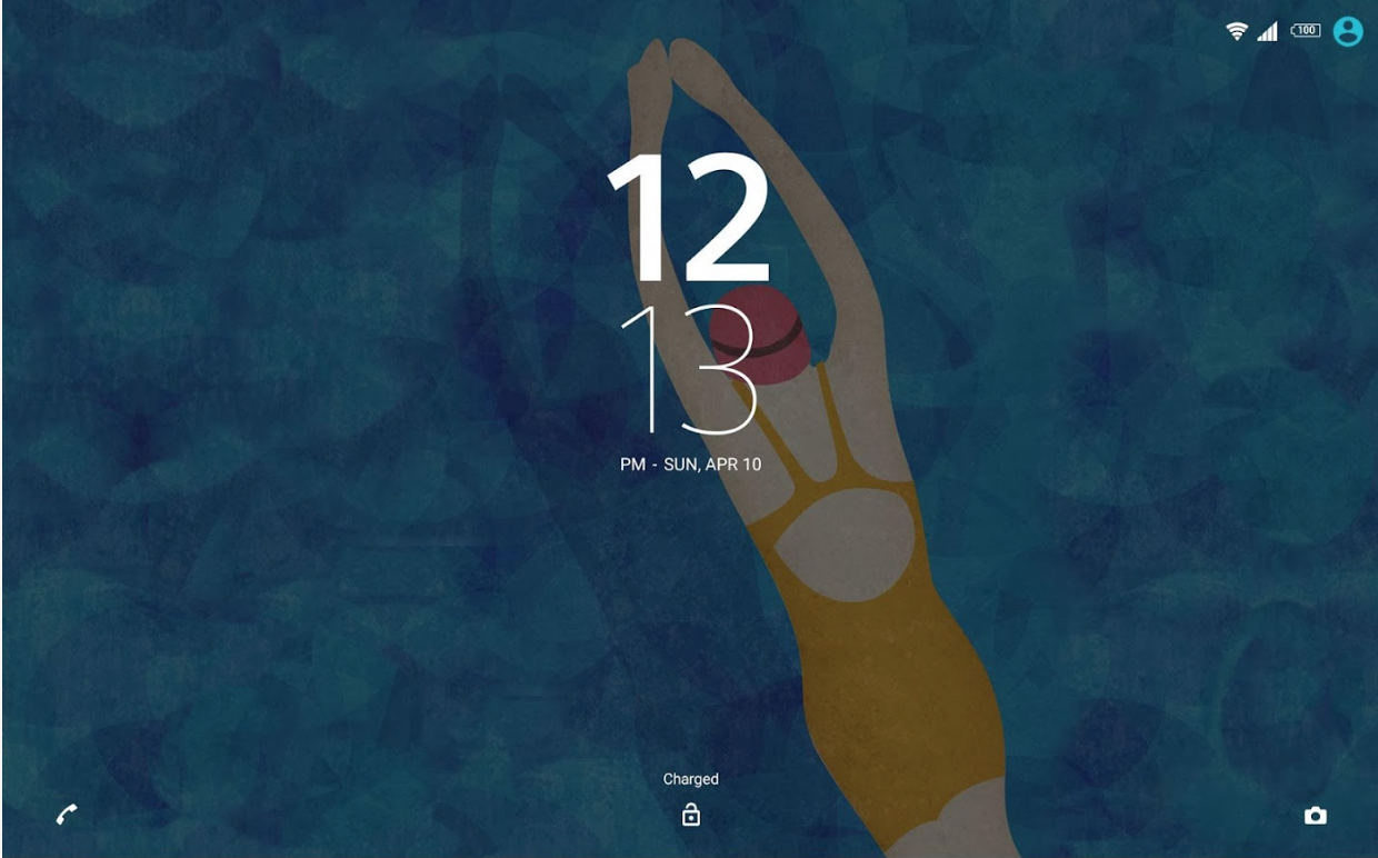 Xperia Swimming Theme Lockscreen