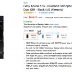 Xperia XZs Dual Unlocked available in USA for $699 – compatible with GSM/LTE carriers