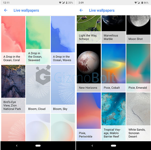 Download Google Pixel 3 Live Wallpapers - Leaked in full 1080P HD Resolution