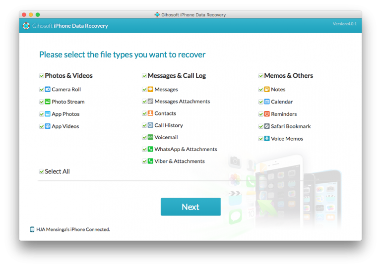 gihosoft iphone data recovery free code