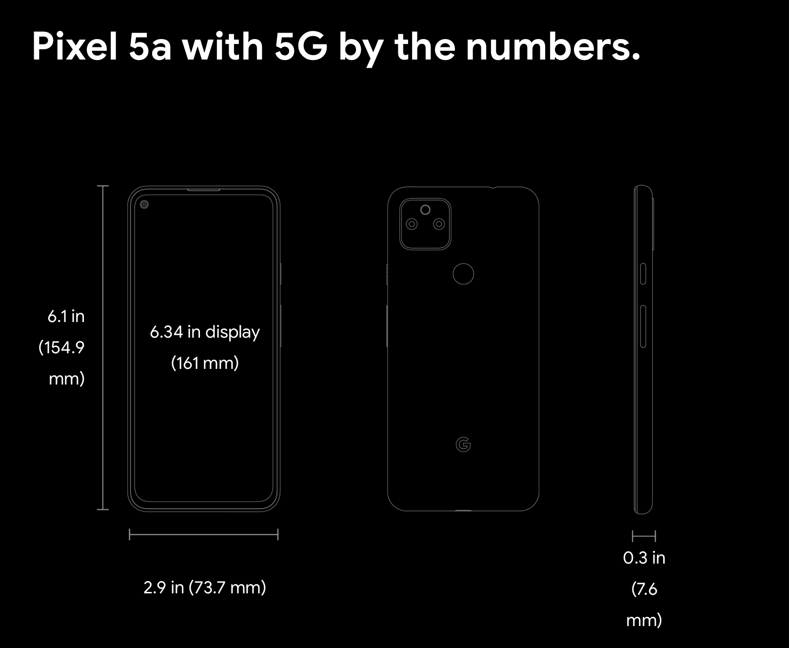 Pixel 5a 5G Specifications